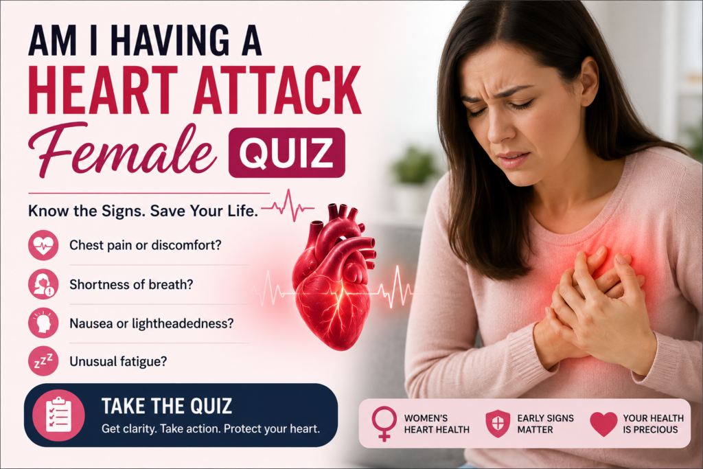 Woman reviewing heart attack symptoms using a female heart attack symptom checklist.