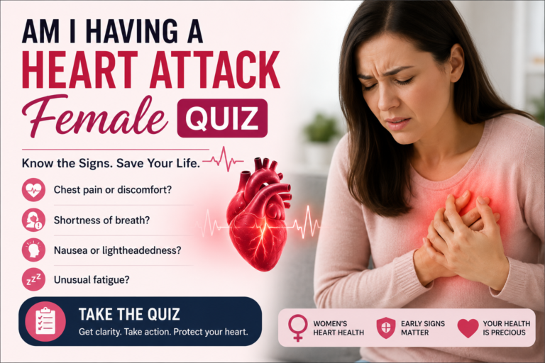 Woman reviewing heart attack symptoms using a female heart attack symptom checklist.