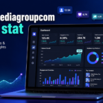 BounceMediaGroup.com social stats dashboard showing engagement, followers, reach, impressions, and referral traffic.