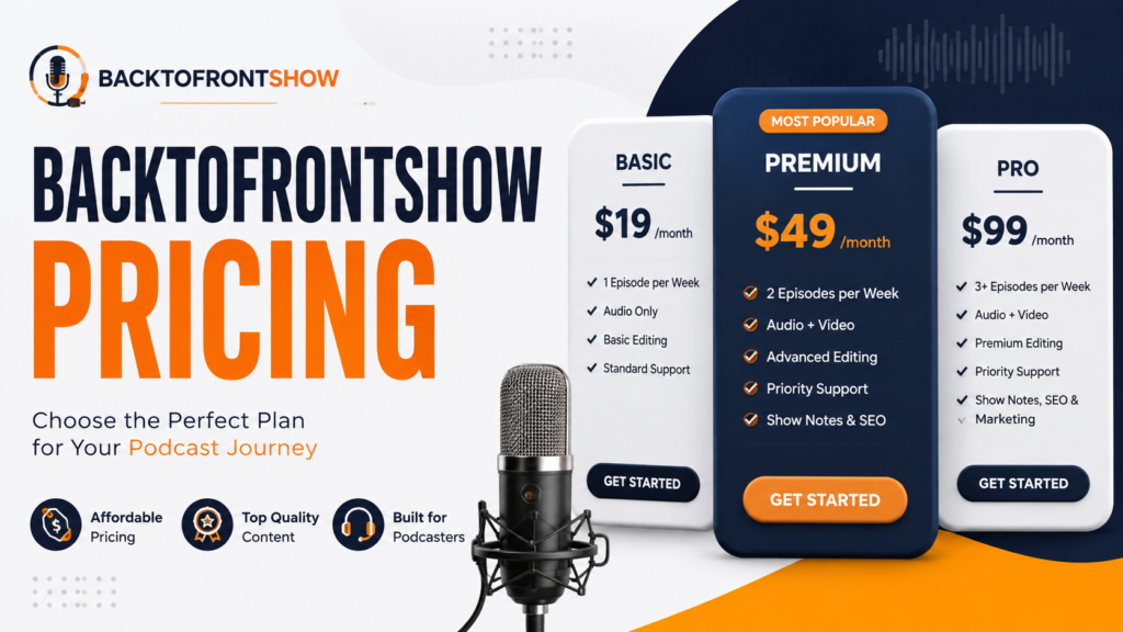 BacktoFrontShow Pricing
